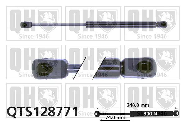 Gasfeder, Koffer-/Laderaum QUINTON HAZELL QTS128771