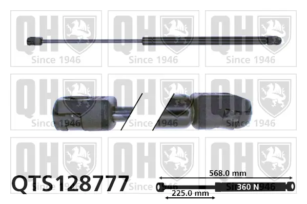 Gasfeder, Koffer-/Laderaum QUINTON HAZELL QTS128777
