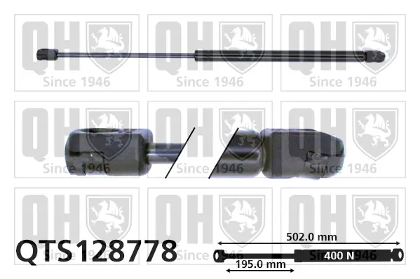 Gasfeder, Koffer-/Laderaum QUINTON HAZELL QTS128778