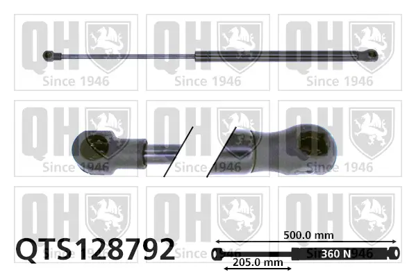 Gasfeder, Koffer-/Laderaum QUINTON HAZELL QTS128792