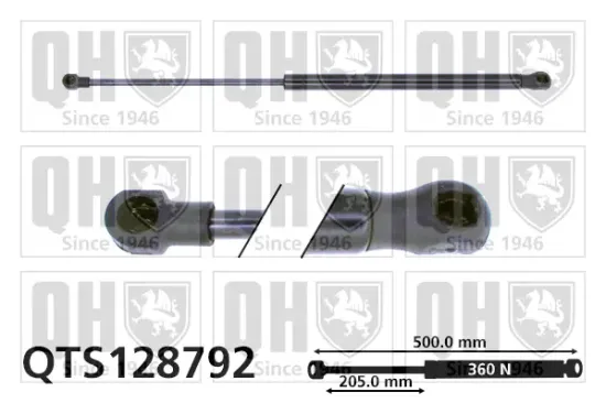 Gasfeder, Koffer-/Laderaum QUINTON HAZELL QTS128792 Bild Gasfeder, Koffer-/Laderaum QUINTON HAZELL QTS128792