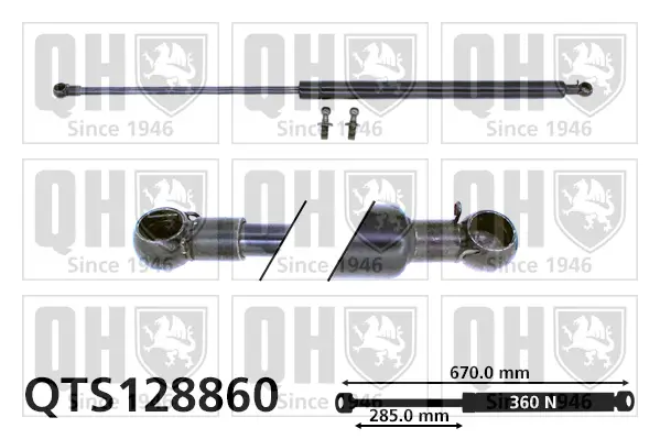 Gasfeder, Koffer-/Laderaum QUINTON HAZELL QTS128860