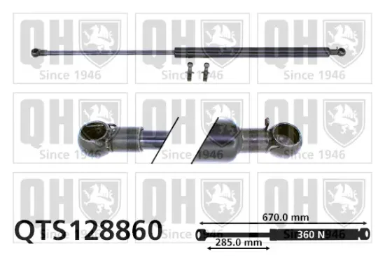 Gasfeder, Koffer-/Laderaum QUINTON HAZELL QTS128860 Bild Gasfeder, Koffer-/Laderaum QUINTON HAZELL QTS128860