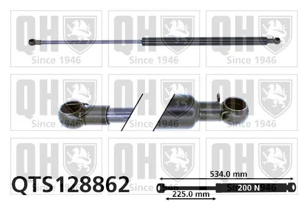 Gasfeder, Koffer-/Laderaum QUINTON HAZELL QTS128862