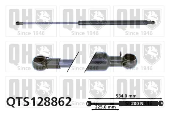 Gasfeder, Koffer-/Laderaum QUINTON HAZELL QTS128862 Bild Gasfeder, Koffer-/Laderaum QUINTON HAZELL QTS128862