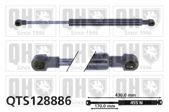 Gasfeder, Koffer-/Laderaum QUINTON HAZELL QTS128886 Bild Gasfeder, Koffer-/Laderaum QUINTON HAZELL QTS128886