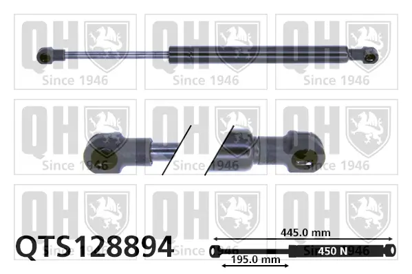 Gasfeder, Koffer-/Laderaum QUINTON HAZELL QTS128894
