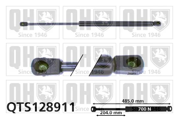 Gasfeder, Koffer-/Laderaum QUINTON HAZELL QTS128911