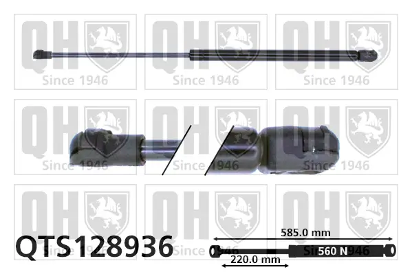 Gasfeder, Motorhaube QUINTON HAZELL QTS128936