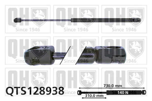 Gasfeder, Motorhaube QUINTON HAZELL QTS128938