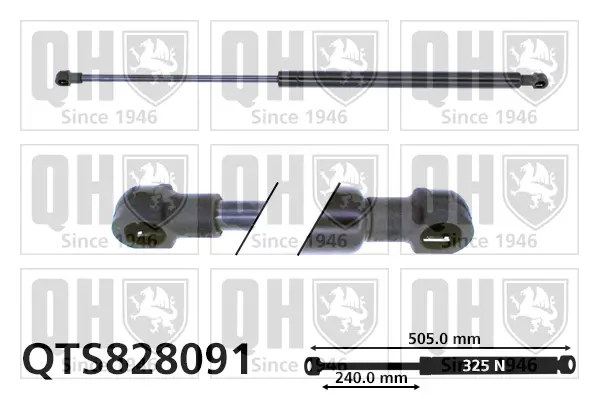 Gasfeder, Koffer-/Laderaum QUINTON HAZELL QTS828091