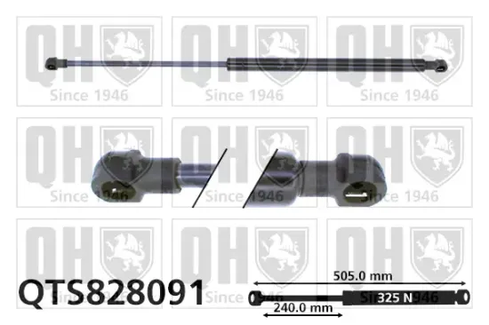 Gasfeder, Koffer-/Laderaum QUINTON HAZELL QTS828091 Bild Gasfeder, Koffer-/Laderaum QUINTON HAZELL QTS828091
