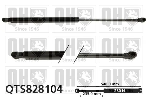 Gasfeder, Koffer-/Laderaum QUINTON HAZELL QTS828104
