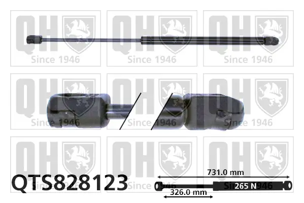 Gasfeder, Motorhaube QUINTON HAZELL QTS828123