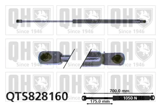 Gasfeder, Koffer-/Laderaum QUINTON HAZELL QTS828160 Bild Gasfeder, Koffer-/Laderaum QUINTON HAZELL QTS828160