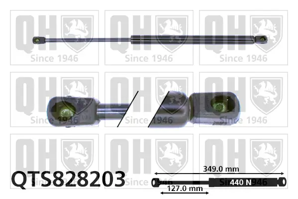 Gasfeder, Koffer-/Laderaum QUINTON HAZELL QTS828203