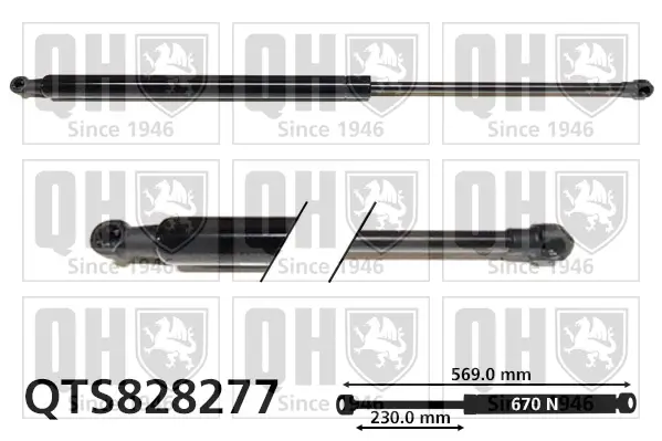 Gasfeder, Koffer-/Laderaum QUINTON HAZELL QTS828277
