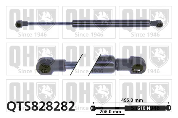 Gasfeder, Koffer-/Laderaum QUINTON HAZELL QTS828282