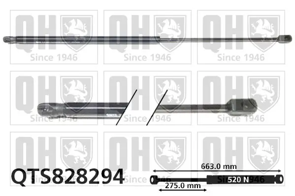 Gasfeder, Koffer-/Laderaum QUINTON HAZELL QTS828294