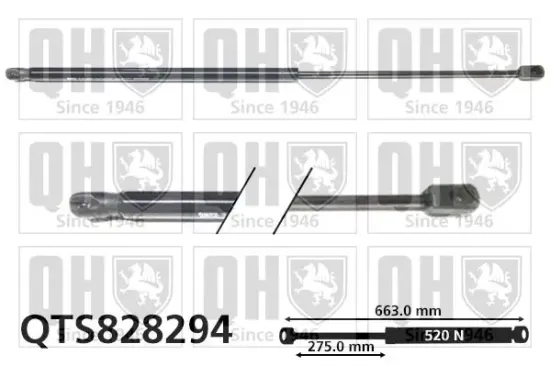 Gasfeder, Koffer-/Laderaum QUINTON HAZELL QTS828294 Bild Gasfeder, Koffer-/Laderaum QUINTON HAZELL QTS828294