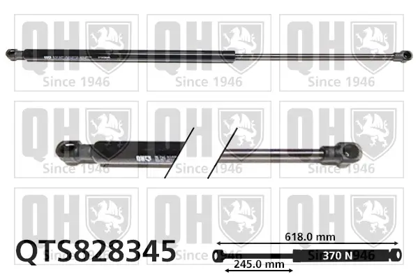 Gasfeder, Koffer-/Laderaum QUINTON HAZELL QTS828345