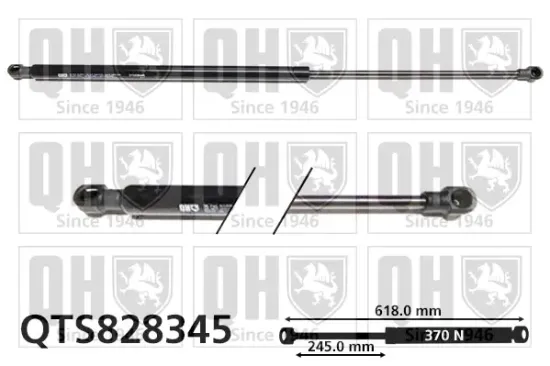 Gasfeder, Koffer-/Laderaum QUINTON HAZELL QTS828345 Bild Gasfeder, Koffer-/Laderaum QUINTON HAZELL QTS828345
