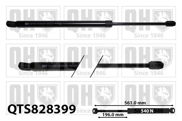 Gasfeder, Koffer-/Laderaum QUINTON HAZELL QTS828399