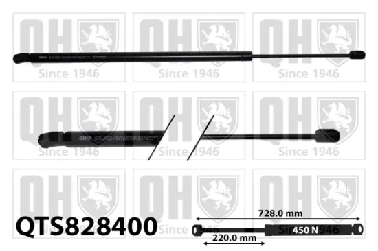 Gasfeder, Koffer-/Laderaum QUINTON HAZELL QTS828400 Bild Gasfeder, Koffer-/Laderaum QUINTON HAZELL QTS828400