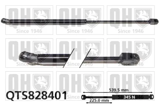 Gasfeder, Koffer-/Laderaum beidseitig QUINTON HAZELL QTS828401 Bild Gasfeder, Koffer-/Laderaum beidseitig QUINTON HAZELL QTS828401