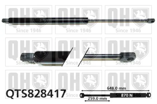 Gasfeder, Koffer-/Laderaum beidseitig QUINTON HAZELL QTS828417 Bild Gasfeder, Koffer-/Laderaum beidseitig QUINTON HAZELL QTS828417
