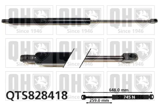 Gasfeder, Koffer-/Laderaum beidseitig QUINTON HAZELL QTS828418 Bild Gasfeder, Koffer-/Laderaum beidseitig QUINTON HAZELL QTS828418