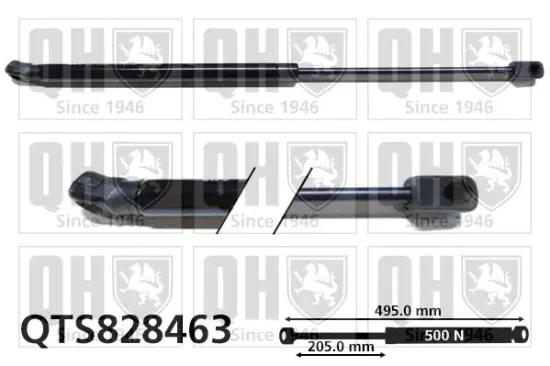 Gasfeder, Koffer-/Laderaum beidseitig QUINTON HAZELL QTS828463 Bild Gasfeder, Koffer-/Laderaum beidseitig QUINTON HAZELL QTS828463