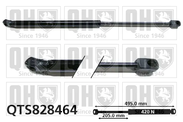 Gasfeder, Koffer-/Laderaum beidseitig QUINTON HAZELL QTS828464