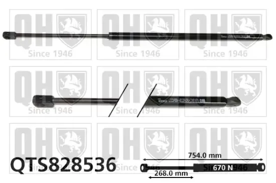 Gasfeder, Koffer-/Laderaum hinten rechts QUINTON HAZELL QTS828536 Bild Gasfeder, Koffer-/Laderaum hinten rechts QUINTON HAZELL QTS828536