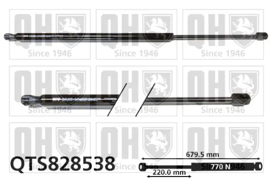 Gasfeder, Koffer-/Laderaum beidseitig QUINTON HAZELL QTS828538 Bild Gasfeder, Koffer-/Laderaum beidseitig QUINTON HAZELL QTS828538