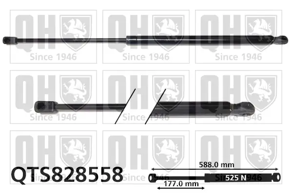 Gasfeder, Koffer-/Laderaum QUINTON HAZELL QTS828558