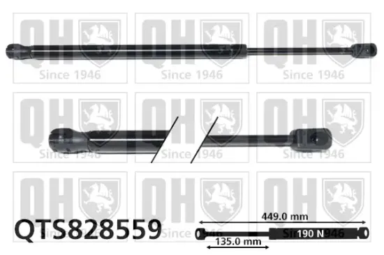 Gasfeder, Motorhaube QUINTON HAZELL QTS828559 Bild Gasfeder, Motorhaube QUINTON HAZELL QTS828559