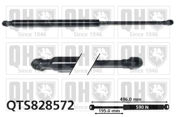 Gasfeder, Koffer-/Laderaum QUINTON HAZELL QTS828572