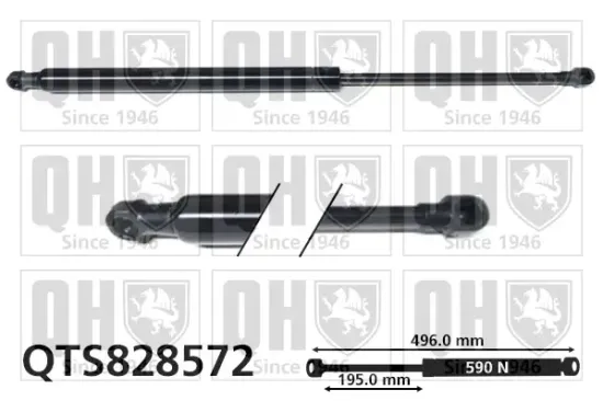 Gasfeder, Koffer-/Laderaum QUINTON HAZELL QTS828572 Bild Gasfeder, Koffer-/Laderaum QUINTON HAZELL QTS828572