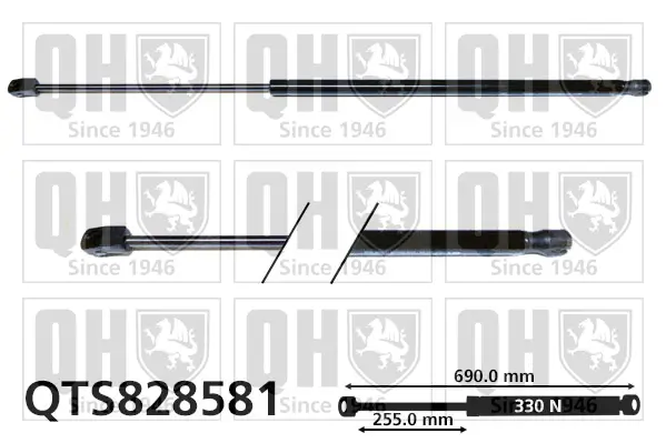 Gasfeder, Motorhaube QUINTON HAZELL QTS828581