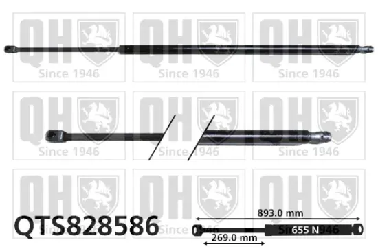 Gasfeder, Koffer-/Laderaum QUINTON HAZELL QTS828586 Bild Gasfeder, Koffer-/Laderaum QUINTON HAZELL QTS828586