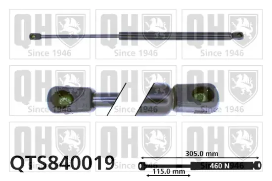 Gasfeder, Koffer-/Laderaum QUINTON HAZELL QTS840019 Bild Gasfeder, Koffer-/Laderaum QUINTON HAZELL QTS840019