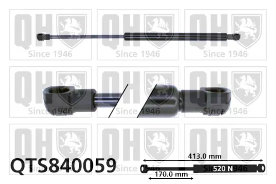Gasfeder, Koffer-/Laderaum QUINTON HAZELL QTS840059 Bild Gasfeder, Koffer-/Laderaum QUINTON HAZELL QTS840059