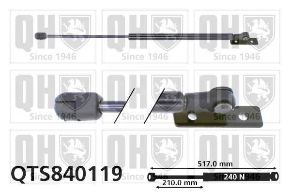 Gasfeder, Motorhaube QUINTON HAZELL QTS840119