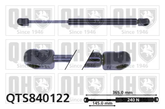Gasfeder, Koffer-/Laderaum QUINTON HAZELL QTS840122 Bild Gasfeder, Koffer-/Laderaum QUINTON HAZELL QTS840122
