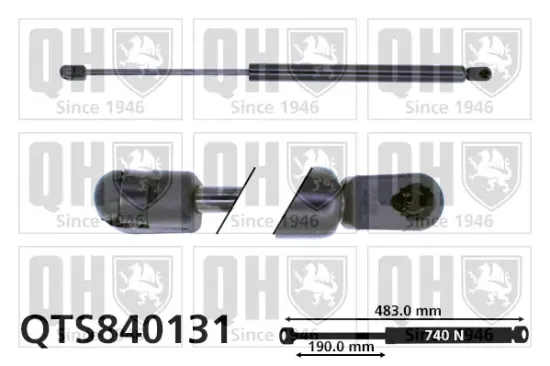 Gasfeder, Koffer-/Laderaum QUINTON HAZELL QTS840131 Bild Gasfeder, Koffer-/Laderaum QUINTON HAZELL QTS840131