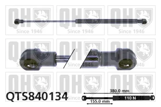 Gasfeder, Koffer-/Laderaum QUINTON HAZELL QTS840134 Bild Gasfeder, Koffer-/Laderaum QUINTON HAZELL QTS840134