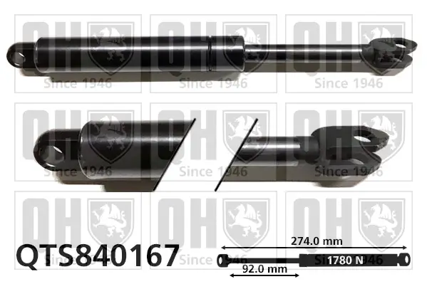 Gasfeder, Koffer-/Laderaum QUINTON HAZELL QTS840167