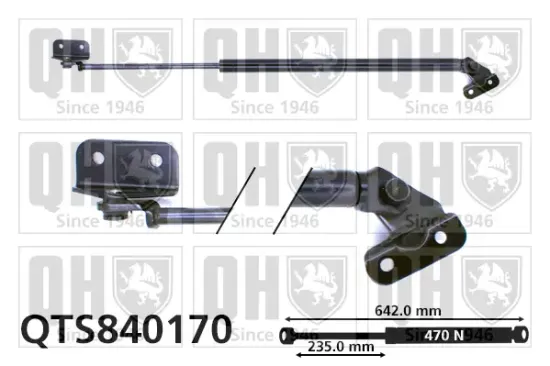 Gasfeder, Koffer-/Laderaum hinten links QUINTON HAZELL QTS840170 Bild Gasfeder, Koffer-/Laderaum hinten links QUINTON HAZELL QTS840170