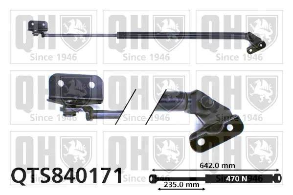 Gasfeder, Koffer-/Laderaum hinten rechts QUINTON HAZELL QTS840171